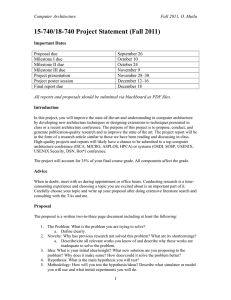 15-740/18-740 Project Statement (Fall 2011)
