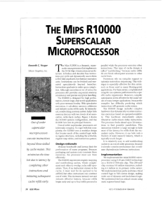 THE MIPS RIO000 MICROPROCESSOR