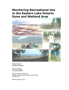 Monitoring Recreational Use in the Eastern Lake Ontario Dune and Wetland Area