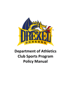 Department of Athletics Club Sports Program Policy Manual