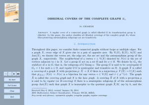 DIHEDRAL COVERS OF THE COMPLETE GRAPH K