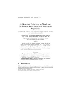 Φ-Bounded Solutions to Nonlinear Difference Equations with Advanced Arguments Soluciones