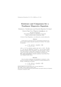 Existence and Uniqueness for a Nonlinear Dispersive Equation
