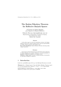 The Radon-Nikodym Theorem for Reflexive Banach Spaces