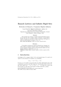 Banach Lattices and Infinite Rigid Sets Luca Guerrini (@)