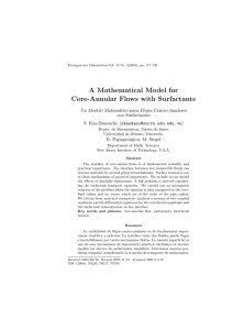A Mathematical Model for Core-Annular Flows with Surfactants con Surfactantes