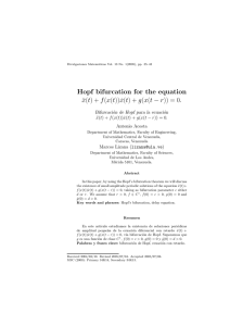 Hopf bifurcation for the equation ¨ x