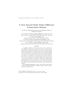 A New Second Order Finite Difference Conservative Scheme