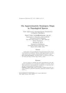 On Approximately Semiopen Maps in Topological Spaces Sobre Aplicaciones Aproximadamente Semiabiertas