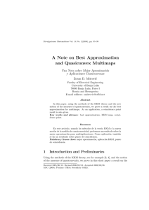 A Note on Best Approximation and Quasiconvex Multimaps y Aplicaciones Cuasiconvexas