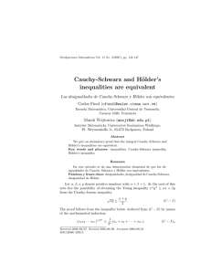 Cauchy-Schwarz and H¨ older’s inequalities are equivalent