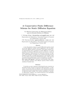 A Conservative Finite Difference Scheme for Static Diffusion Equation