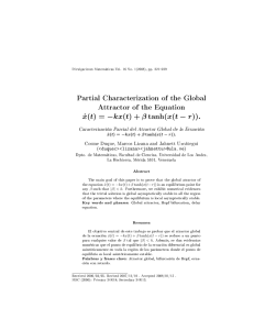 Partial Characterization of the Global Attractor of the Equation x