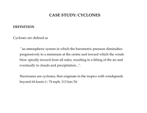 CASE STUDY: CYCLONES