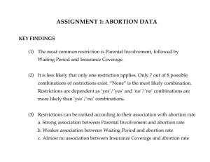 ASSIGNMENT 1: ABORTION DATA
