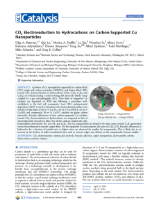 CO Electroreduction to Hydrocarbons on Carbon-Supported Cu Nanoparticles