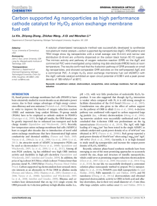 Carbon supported Ag nanoparticles as high performance cathode catalyst for H /O