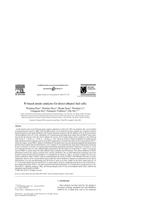 Pt based anode catalysts for direct ethanol fuel cells Weijiang Zhou