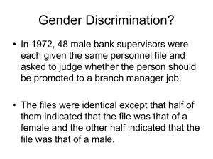 Gender Discrimination?