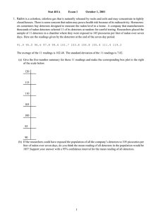 Stat 401A Exam 1 October 1, 2001