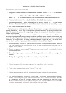 Introduction to Multiple Linear Regression