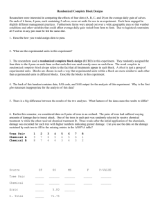 Randomized Complete Block Designs
