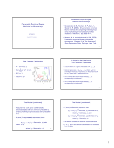 Parametric Empirical Bayes Methods for Microarrays