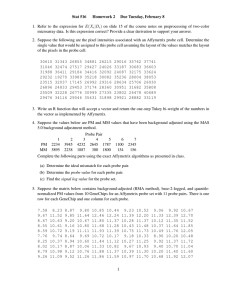 Stat 516 Homework 2 Due Tuesday, February 8 |D