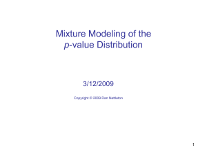Mixture Modeling of the p 3/12/2009 1