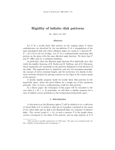 Rigidity of infinite disk patterns