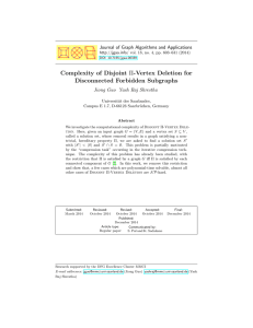 Complexity of Disjoint Π-Vertex Deletion for Disconnected Forbidden Subgraphs