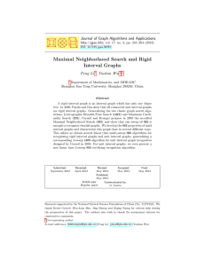 Maximal Neighborhood Search and Rigid Interval Graphs Peng Li