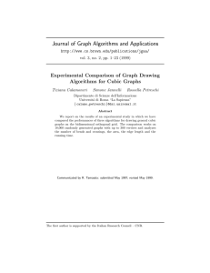 Journal of Graph Algorithms and Applications Experimental Comparison of Graph Drawing