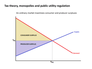 Tax theory, monopolies and public utility regulation