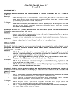LOCO FOR COCOA  (page 617) Grades 6-12