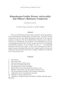 Feigenbaum-Coullet-Tresser universality and Milnor’s Hairiness Conjecture