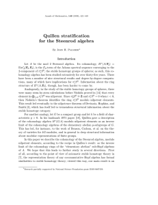 Quillen stratification for the Steenrod algebra