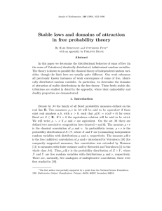 Stable laws and domains of attraction in free probability theory