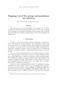 Mapping tori of free group automorphisms are coherent