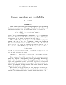 Menger curvature and rectifiability