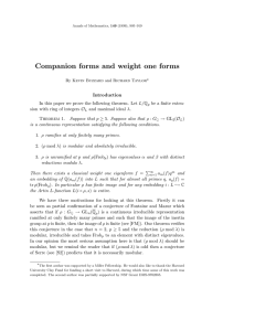 Companion forms and weight one forms