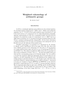 Weighted cohomology of arithmetic groups