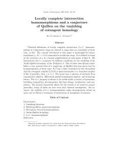 Locally complete intersection homomorphisms and a conjecture of Quillen on the vanishing