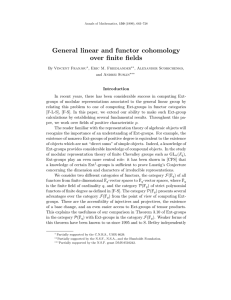 General linear and functor cohomology over finite fields