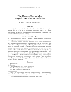 The Cassels-Tate pairing on polarized abelian varieties