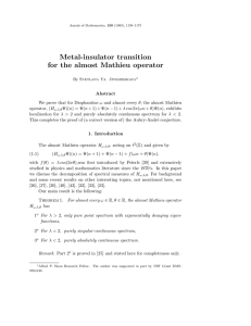 Metal-insulator transition for the almost Mathieu operator