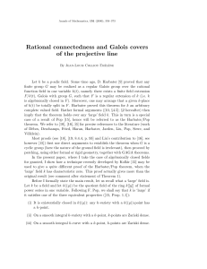 Rational connectedness and Galois covers of the projective line