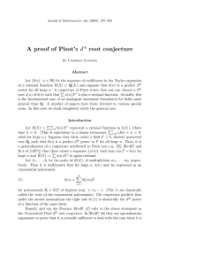 A proof of Pisot’s root conjecture