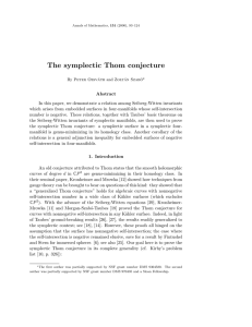 The symplectic Thom conjecture