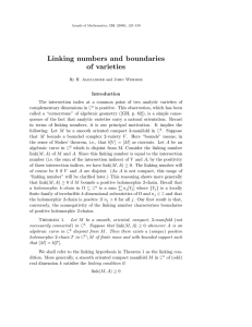 Linking numbers and boundaries of varieties